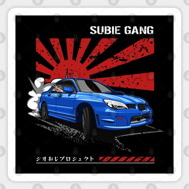 Subie Gang WRX STi (Special Blue) Magnet by Jiooji Project